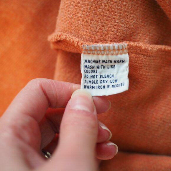 Polo by Ralph Lauren Men's Rust Orange Quarter-zip Sweater sz Medium 100% Cotton - Picture 12 of 15